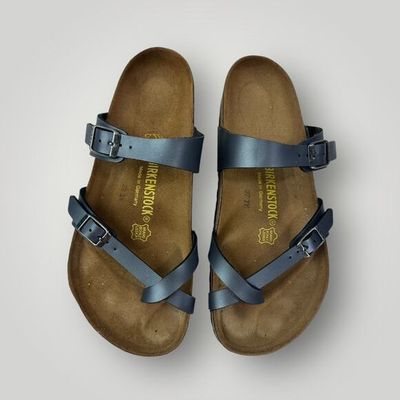 Birkenstock Mayari Over the Toe Slip On Sandals Metallic 40 Women's 9 Men's 7 - Picture 1 of 16